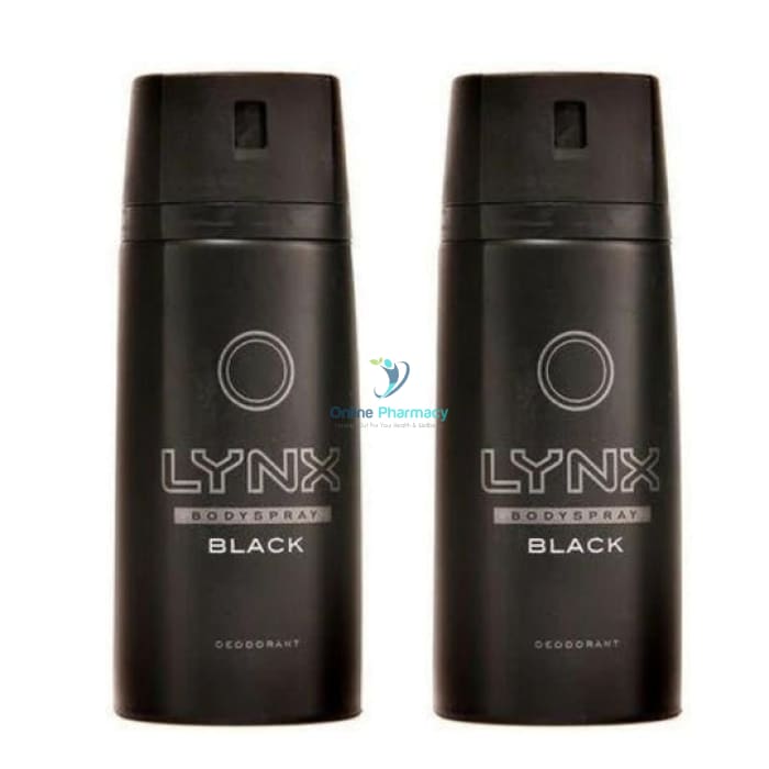 Lynx Body Spray Black Twin - 150ml x 2 Pack - OnlinePharmacy