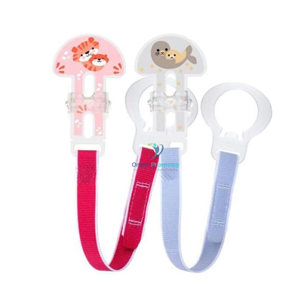 Mam Clip Double Set 0+Months - Pink Baby Soothers