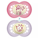 Mam Pure Night Twin Pack Soother 6 Months Baby Soothers