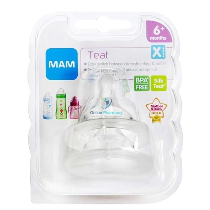 MAM Spill Free Teat 6+ Months - 2 Pack