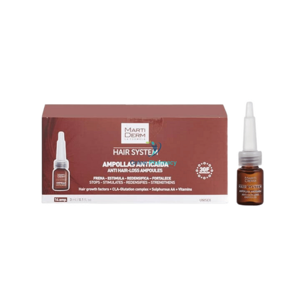 Martiderm Hair System Anti - Hair Loss 14 Ampoules Skin Care