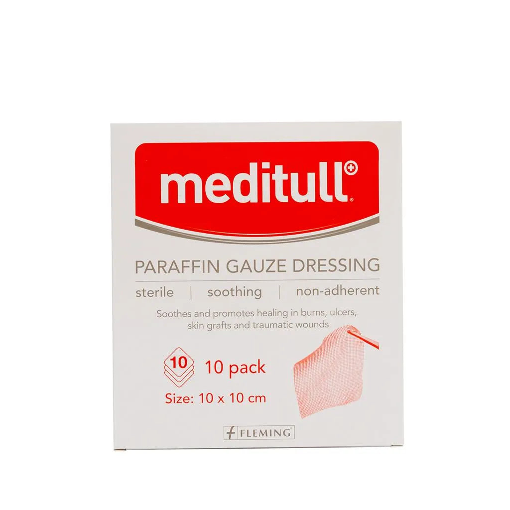 Meditull Paraffin Guaze Dressing - 10 Pack