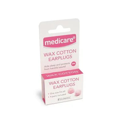 Medicare Ear Plugs Wax Cotton (4 Pairs)