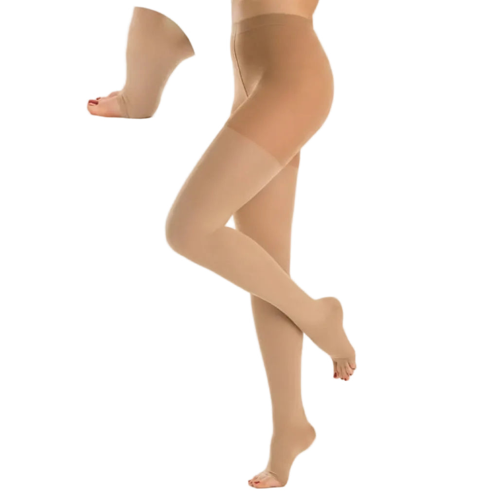 Medi Duomed Regular Class 2 Open Toe Compression Tights - OnlinePharmacy