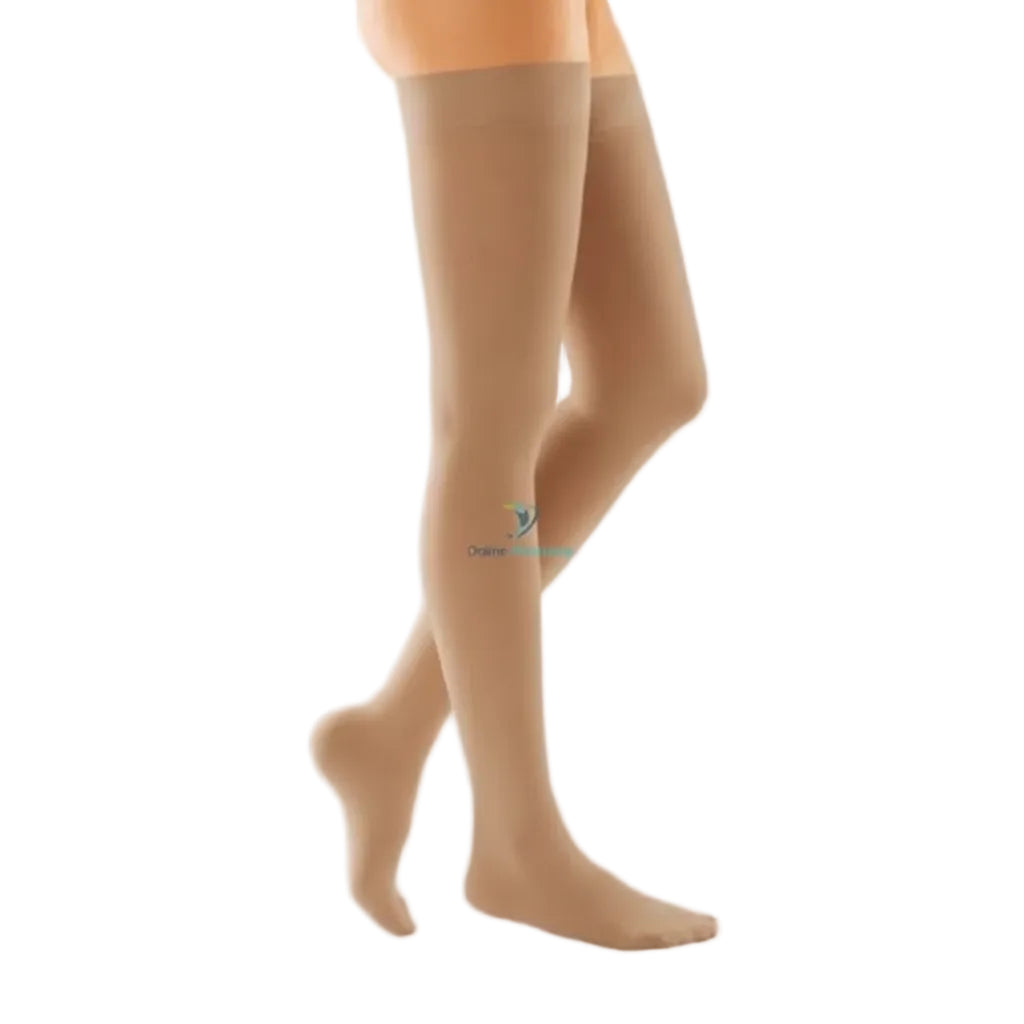 Medi Duomed Regular Class 2 Thigh Length Closed Toe Compression Stockings With Silicone Topband - OnlinePharmacy