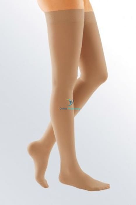 Medi Duomed Regular Class 2 Thigh Length Closed Toe Compression Stockings With Silicone Topband - OnlinePharmacy