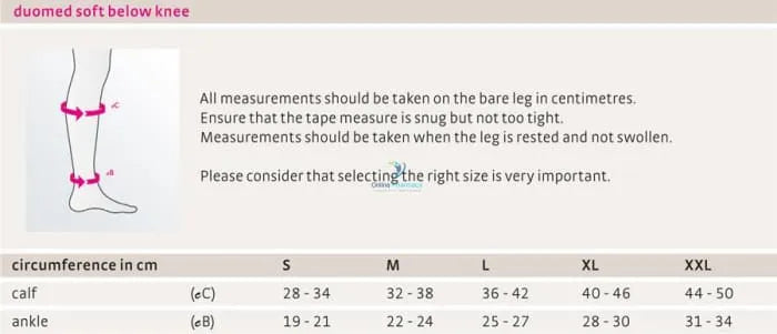 Medi Duomed Soft Class 2 Knee Length Compression Stockings - OnlinePharmacy