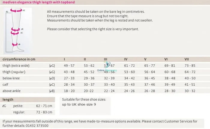 Medi Mediven Elegance Maternity Petite Class 2 Compression Tights - 1 Pair - OnlinePharmacy