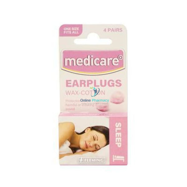 Medicare Ear Plugs Wax Cotton (4 Pairs) - OnlinePharmacy
