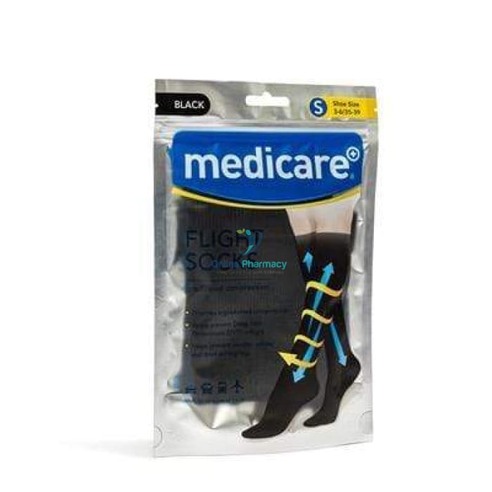 Medicare Flight Socks Black - Various Sizes - OnlinePharmacy