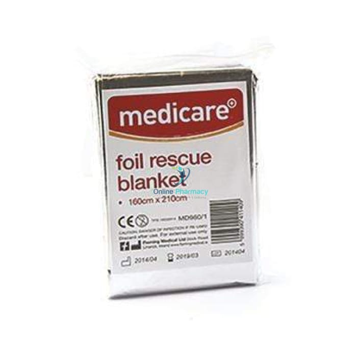 Medicare Foil Rescue Blanket - Adult 140 X 220Cm - OnlinePharmacy