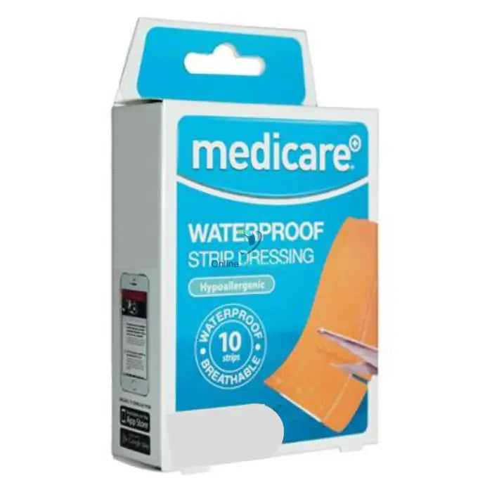 Medicare Waterproof Strip Dressing - 10 Strips Plasters