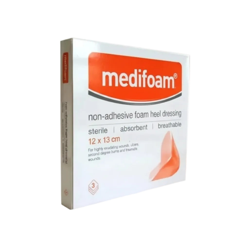 Medifoam Non Adhesive Foam Heel Dressing (Box of 3) 12cm x 13cm