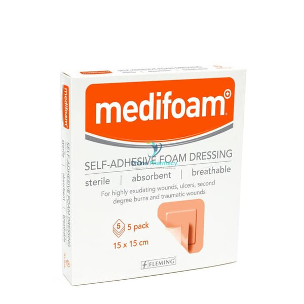 Medifoam Self-Adhesive Foam Dressing (Box of 5) 15cm x 15cm - OnlinePharmacy