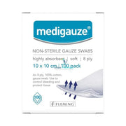 Medigauze Non-Sterile Gauze Swabs - 10cm x 10cm (100 Pack)