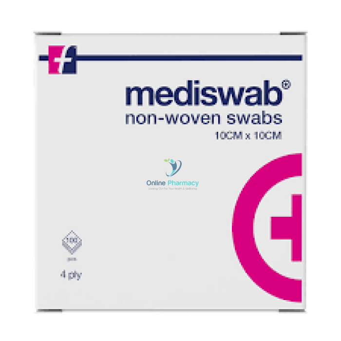 Mediswab Sterile Non Woven Swabs -10cm x 10cm (5 x 20) - OnlinePharmacy