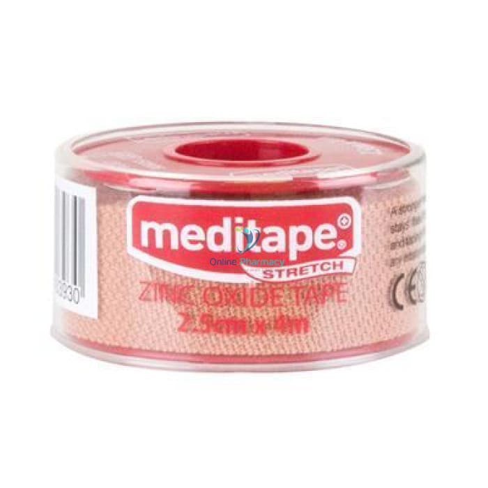 Meditape Zinc Oxide Stretch Tape 2.5cm x 4m - OnlinePharmacy