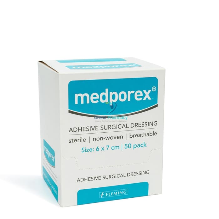 Medporex Adhesive Wound Dressing - 6Cm X 7Cm (Box Of 50) Dressings