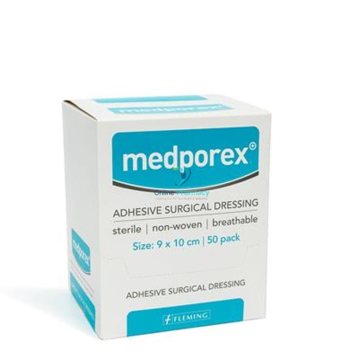 Medporex Adhesive Wound Dressing - 9Cm X 10Cm (Box Of 50) Dressings