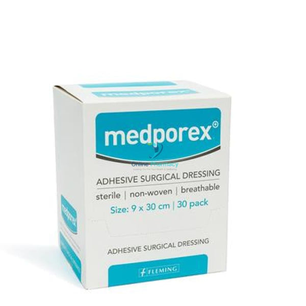 Medporex Adhesive Wound Dressing - 9Cm X 30Cm (Box Of 30) Dressings