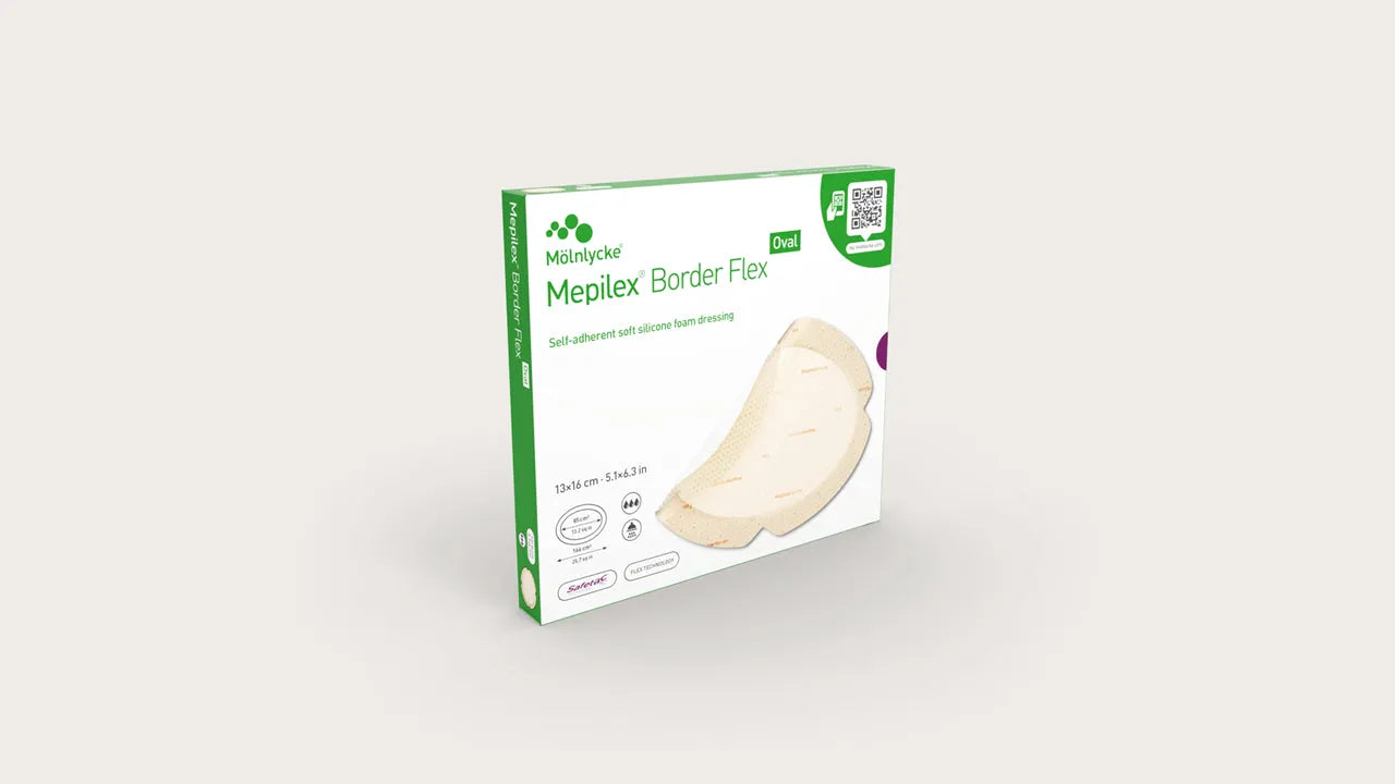 Mepilex Border Flex Oval Dressing 13x16cm - 5 pack