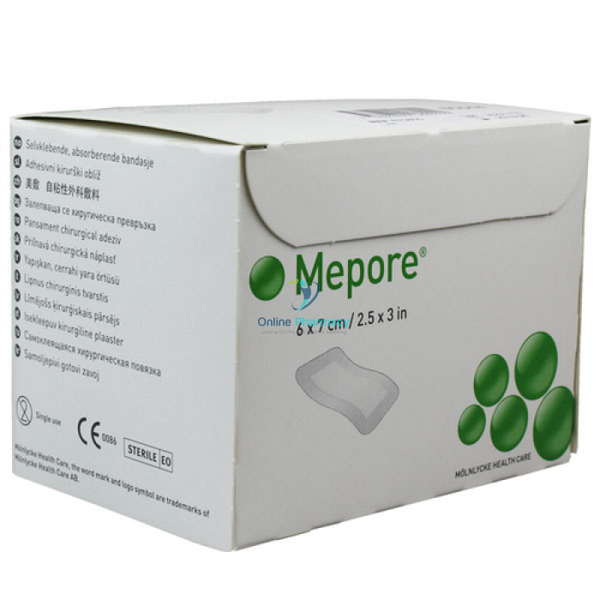 Mepore Adhesive Wound Dressing - 6cm X 7cm (60 Pack) - OnlinePharmacy