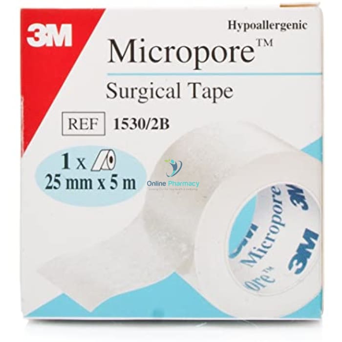 Micropore Hypoallergenic Surgical Tape - 25mm X 5m (single tape) - OnlinePharmacy