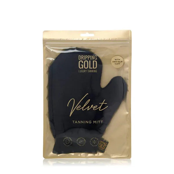 SoSu Dripping Gold Velvet Tanning Mitt
