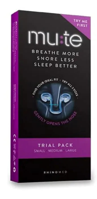 Mute Nasal Dilator For Better Breathing & Snoring Reduction - Trial Pack, 3 Sizes
