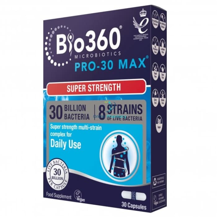 Natures Aid Bio360 Pro-30 MAX (30 Billion Bacteria) - 30 Pack - OnlinePharmacy