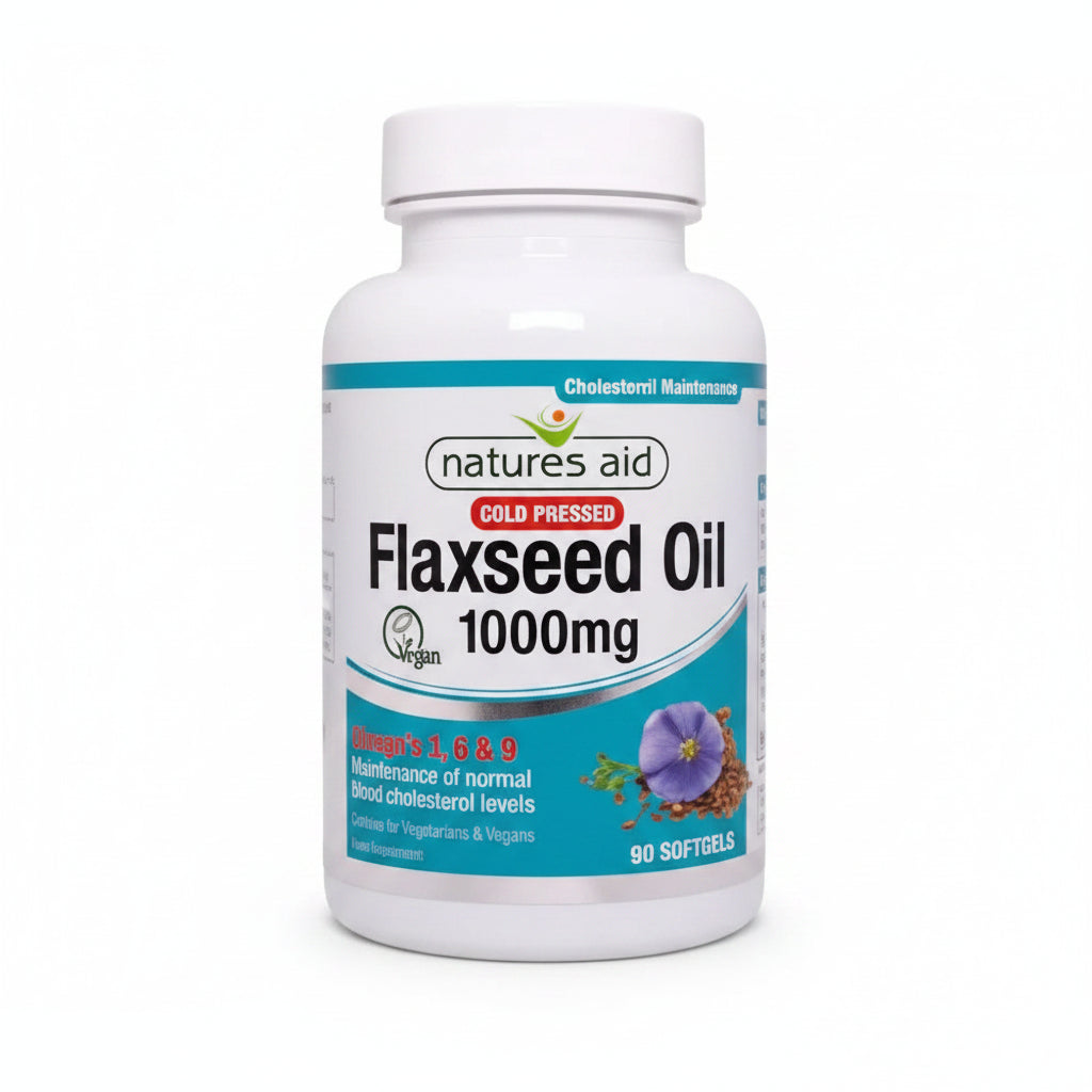 Natures Aid Flaxseed Oil 1000mg - 90 Pack - OnlinePharmacy