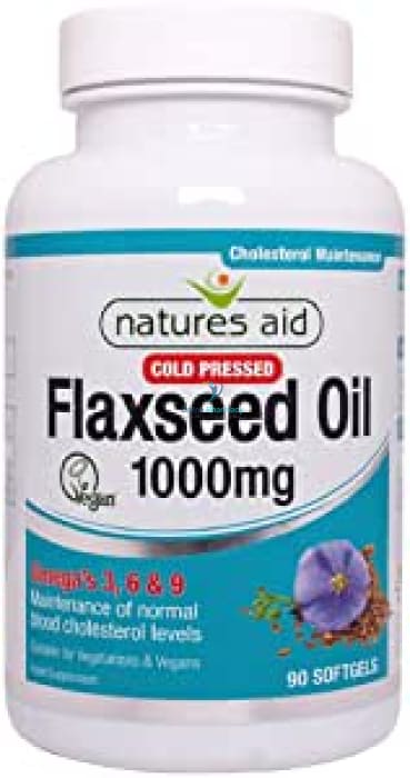Natures Aid Flaxseed Oil 1000mg - 90 Pack - OnlinePharmacy