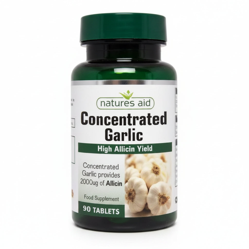 Natures Aid Garlic Concentrated 2000ug Allicin - 90 Pack