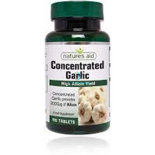 Natures Aid Garlic Concentrated 2000ug Allicin - 90 Pack - OnlinePharmacy