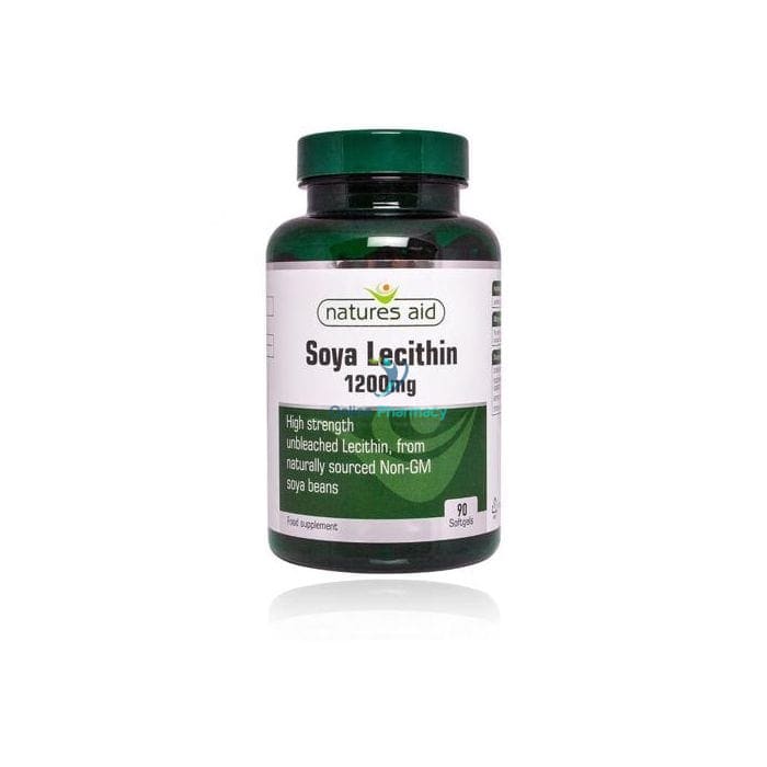 Natures Aid Lecithin Capsules 1200mg - 90 capsules - OnlinePharmacy