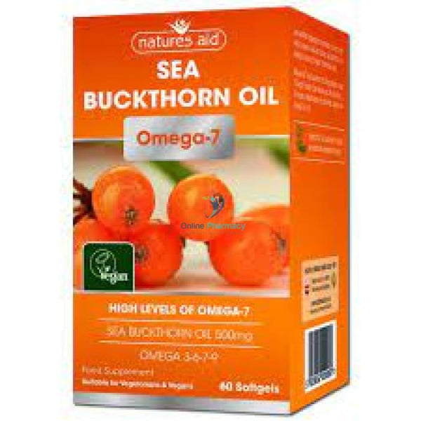 Natures Aid Sea Buckthorn Oil 500mg - 60 Pack - OnlinePharmacy