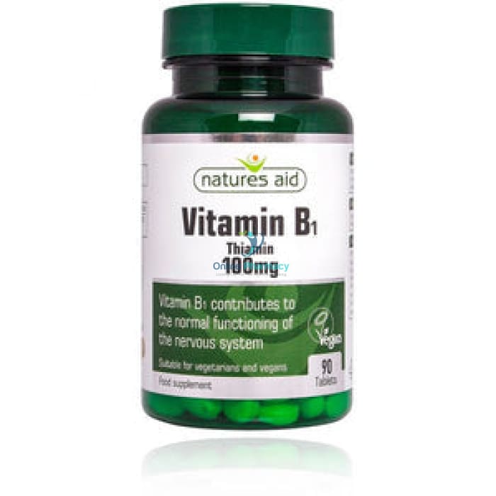 Natures Aid Vitamin B1 Thiamin Hydrochloride 100mg - 90 Pack - OnlinePharmacy