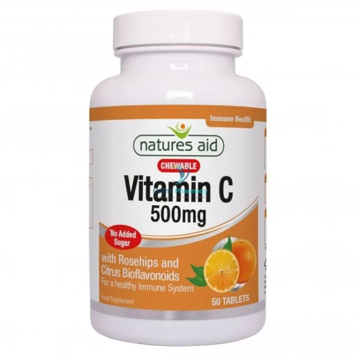 Natures Aid Vitamin C 500mg Sugar Free Chewable - 50 Pack