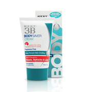 Neat 3B Body Saver to Stop Body Rashes and Chafing, shown in both the box and tube. The packaging highlights its effectiveness in preventing body rashes and chafing, with clear product information and a clean, easy-to-read design.