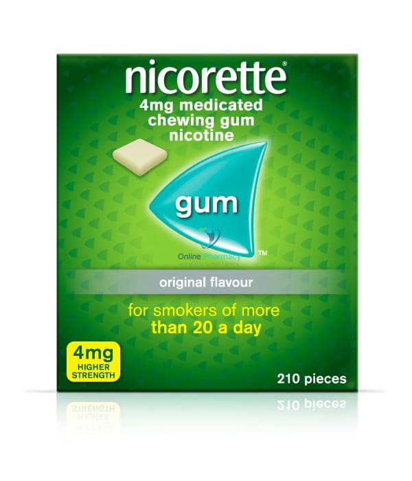 Nicorette 4mg Original Gum - 30 Pack / 210 Pack - OnlinePharmacy