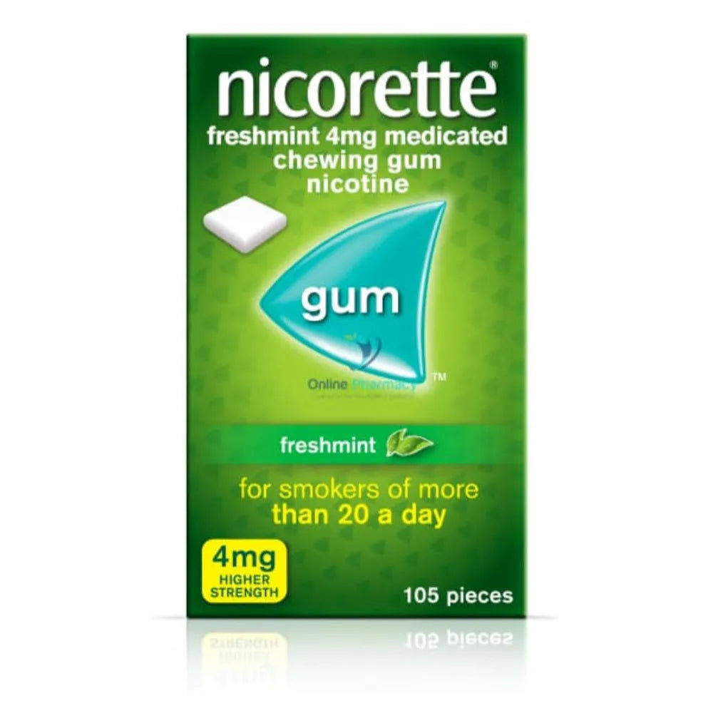 Nicorette Freshmint 4Mg Gum - 30 Or 105 Pack Nicotine