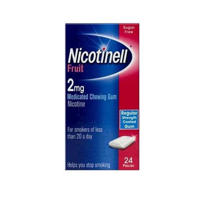 Nicotinell Fruit Gum 2mg - 24 Pack (Expiry 30/06/26)