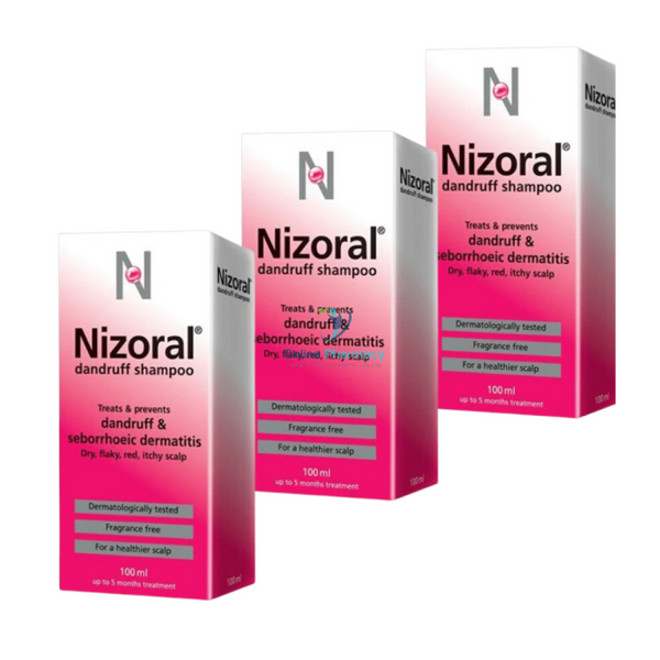 Nizoral Ketoconazole Seborrhoeic Dermatitis & Dandruff Shampoo - 100Ml /3 Months Supply