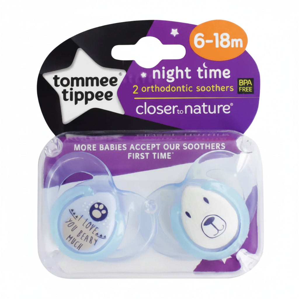 Tommee Tippee Night Time Soother ( 6-18m ) - 2pk