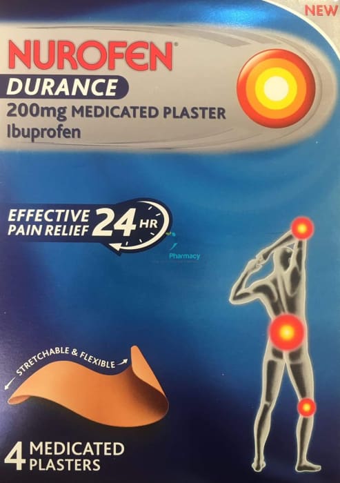 Nurofen Durance Ibuprofen 200g Medicated Plaster - 2/4 Pack - OnlinePharmacy