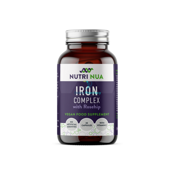 Nutri Nua Iron Complex With Rosehip Vegan Capsules - 30 Pack - OnlinePharmacy