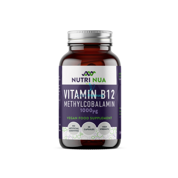 Nutri Nua Vitamin B12 Methylcobalamin 1000mcg Vegan Capsules - 30 Pack - OnlinePharmacy