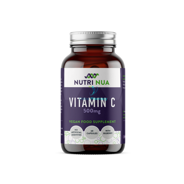 Nutri Nua Vitamin C 500mg With Bilberry Vegan Capsules - 60 Pack