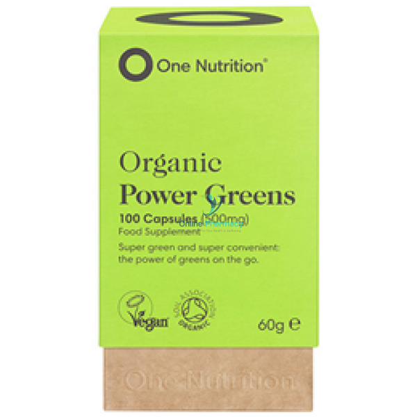 One Nutrition Organic Powergreens 500mg Vegecaps - 100 - OnlinePharmacy