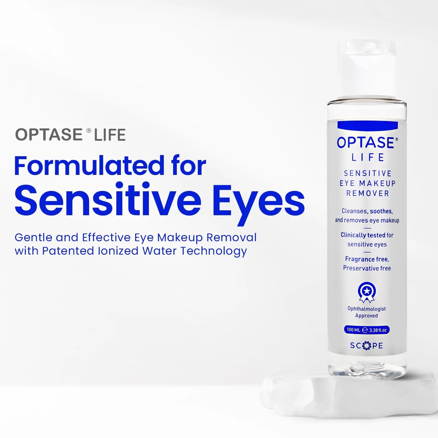 Optase Life Sensitive Eye Makeup Remover - 100ml
